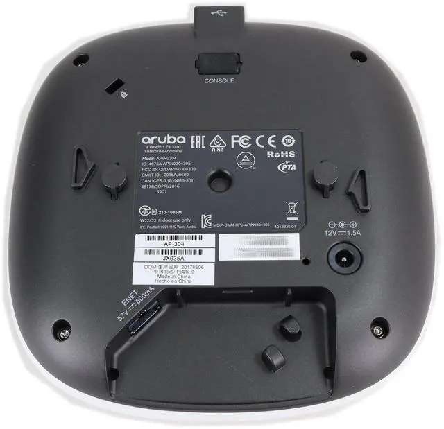 Alt view image 5 of 5 - HP Aruba AP-304 Wireless Access Point 802.11 n/ac Dual 2x2 3x3 APIN0304 JX935A