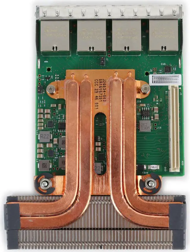 Alt view image 2 of 3 - Dell Intel X550-T4 Ethernet 10Gb Quad Port Network Daughter Card RJ45 64PJ8 H91379-003 for RX740