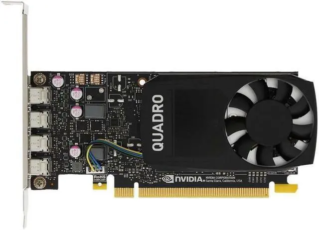Alt view image 2 of 2 - PNY nVIDIA Quadro P1000 VCQP1000v2ATX 4GB GDDR5 4xminiDP 900-5G178-1750-000