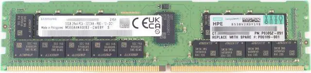 Main image of HP Samsung 32GB M393A4K40EB3-CWE ECC 3200AA Server Memory P03052-091 P06189-001