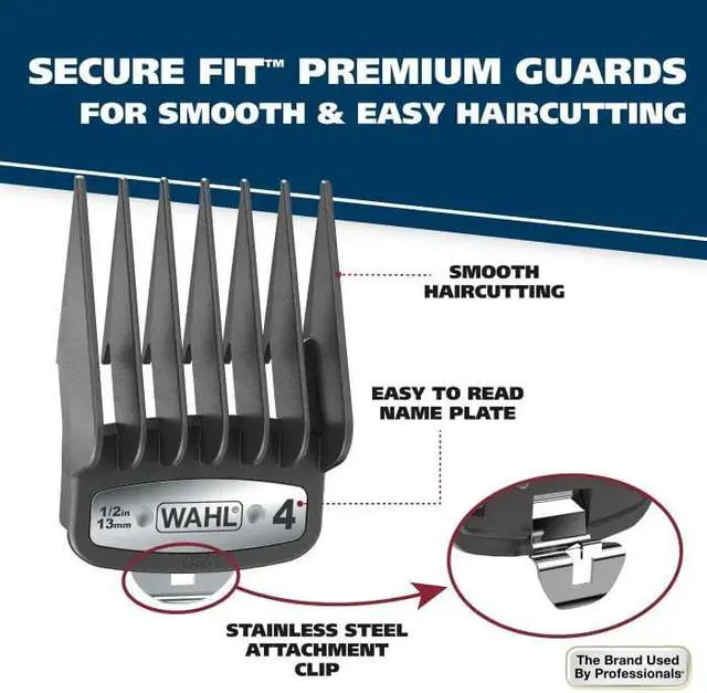 Alt view image 3 of 7 - WAHL Elite Pro Corded High Performance Hair Clipper Trimmer Cutting Kit 79602
