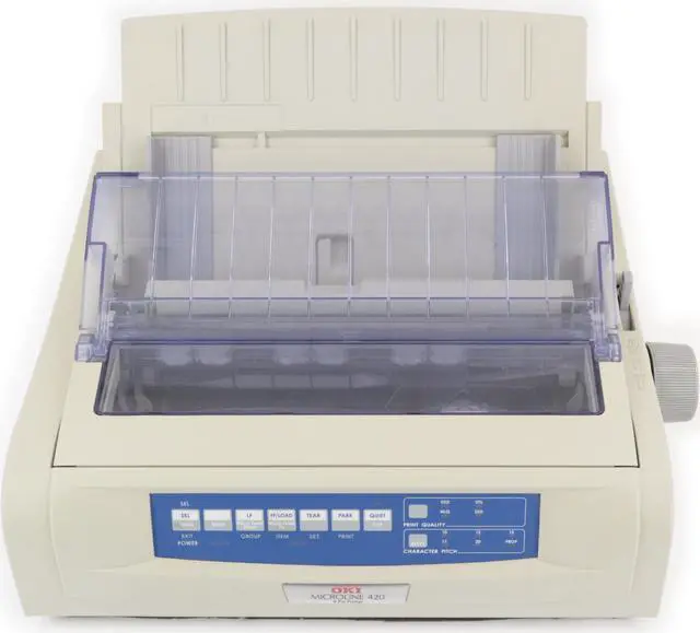 Alt view image 2 of 4 - OKI Data Microline 420 9-pin Dot Matrix Printer D22200A