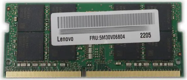 Main image of Lenovo 32GB PC4-3200AA DDR4 25600 SoDimm Non-ECC Unbuffered 260pin 4X71D09536 5M30V06804