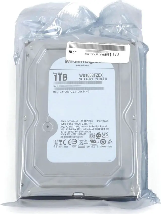 Western Digital WD1001FAES 1TB HDD (非AFT HDD