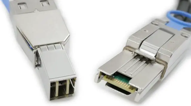 Alt view image 2 of 3 - Quantum SAS Interface Mini-SAS-HD 2.1 8644-To-SAS 2.0 SFF-8088 10ft 9-05358-03