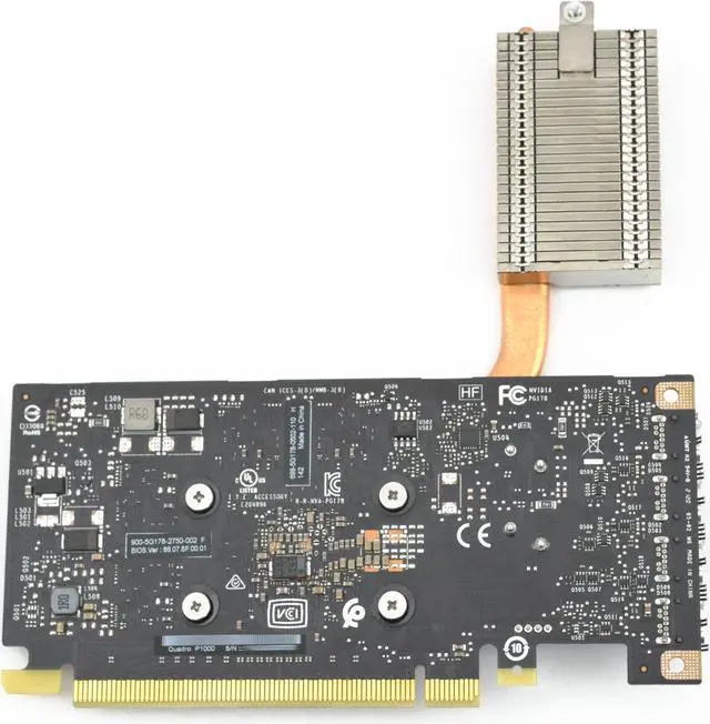 Alt view image 3 of 3 - Lenovo nVidia P1000 4GB GDDR5 for Tiny M90q P340 P360 with heatsink 5H40U92993