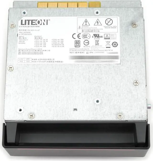 Alt view image 3 of 3 - Lenovo Thinkstation P510 P700 P710 Switching PSU 650W PS-3651-1L-LF 54Y8908