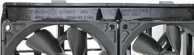 Alt view image 4 of 5 - HP Z840 Workstation Front Case Dual Cooling fans Shroud 468762-003 530561-002 530551-002