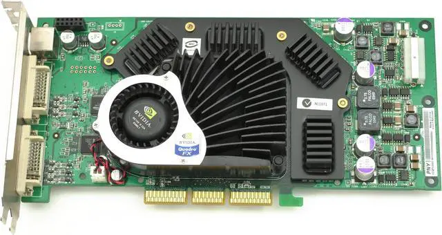 Alt view image 2 of 5 - PNY nVIDIA Quadro FX3000 VCQFX3000 256MB AGP Dual DVI S-Video BIOS 4.35.20.23.07