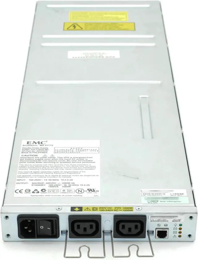 Alt view image 3 of 5 - DELL EMC Standby Power Supply for CX200 CX300 1000W 100-240V 118031985 9T610