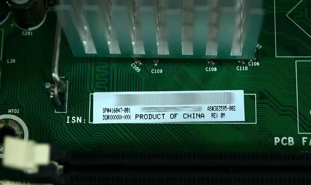 Alt view image 4 of 4 - HP XW4300 Workstation Motherboard System Board 383595-002 416047-001