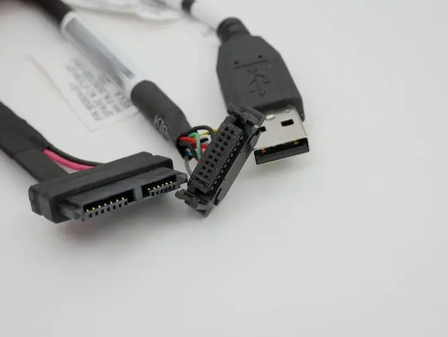 Alt view image 4 of 7 - HP Universal Media Bay KIT DVD 2x USB DP Cables 784623-001 875095-001 867120-001