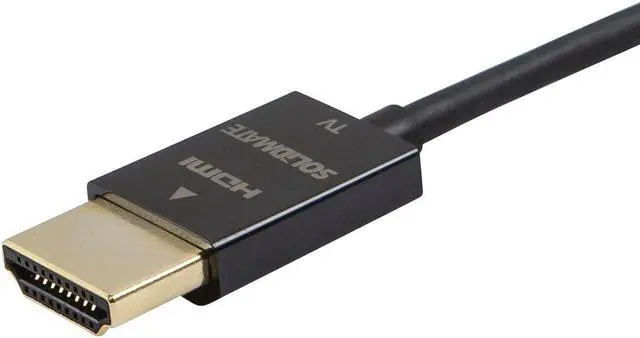 Alt view image 3 of 4 - SolidMate by Monoprice 6-Feet Ultra Slim Series High Performance HDMI Cable with RedMere Technology, Black