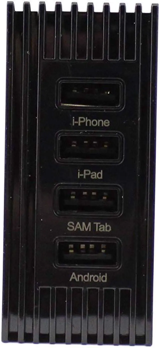 Alt view image 3 of 4 - ARUN U400 4-Port USB Wall Charger-Black