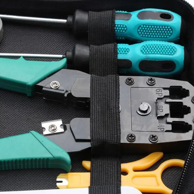 Alt view image 3 of 7 - 11 in 1 Rj45 Crimping Tool Kit For CAT5/CAT6 Professional Computer Maintenance Lan Cable Tester Network Repair Tool Set Bag