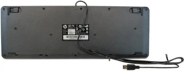 Alt view image 6 of 7 - NEW HP Genuine USB Wired Black Keyboard KU-1156 - 672647-003