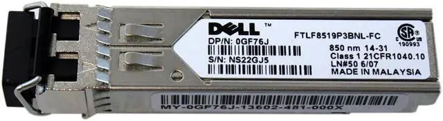 Alt view image 5 of 10 - NEW DELL GF76J PowerConnect 1000base-SX FTLF8519P2BNL 850nm SFP GBIC