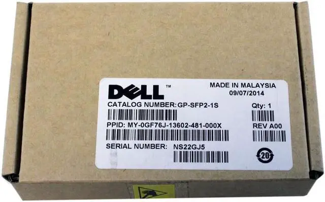 Alt view image 2 of 10 - NEW DELL GF76J PowerConnect 1000base-SX FTLF8519P2BNL 850nm SFP GBIC