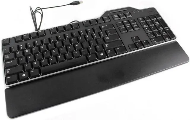 Alt view image 2 of 9 - OEM Dell KB813 Black USB English Keyboard with Smart Card Reader - R4F7T