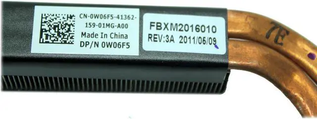 Alt view image 4 of 6 - NEW Dell Precision M6500 CPU Heatsink - W06F5