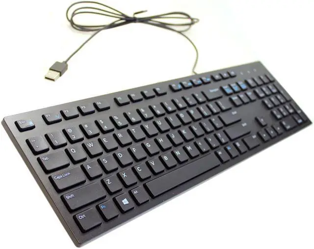 Alt view image 5 of 8 - NEW Genuine Dell KB216P Black USB Wired Slim Keyboard - 6WMN0