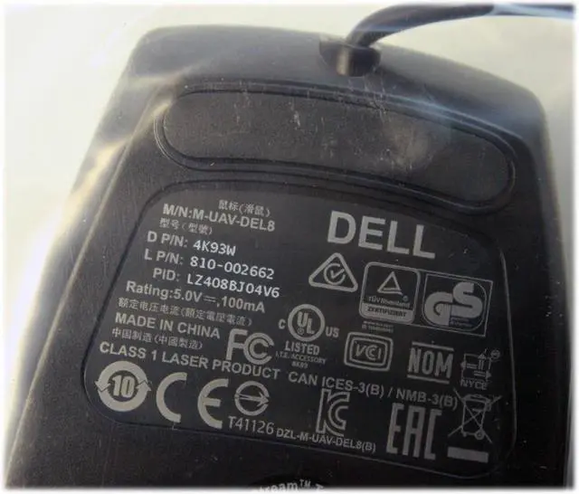 Alt view image 6 of 9 - NEW Genuine Dell USB Wired 6-Button Mouse 4K93W Silver M-UAV-DEL8 - JT14J