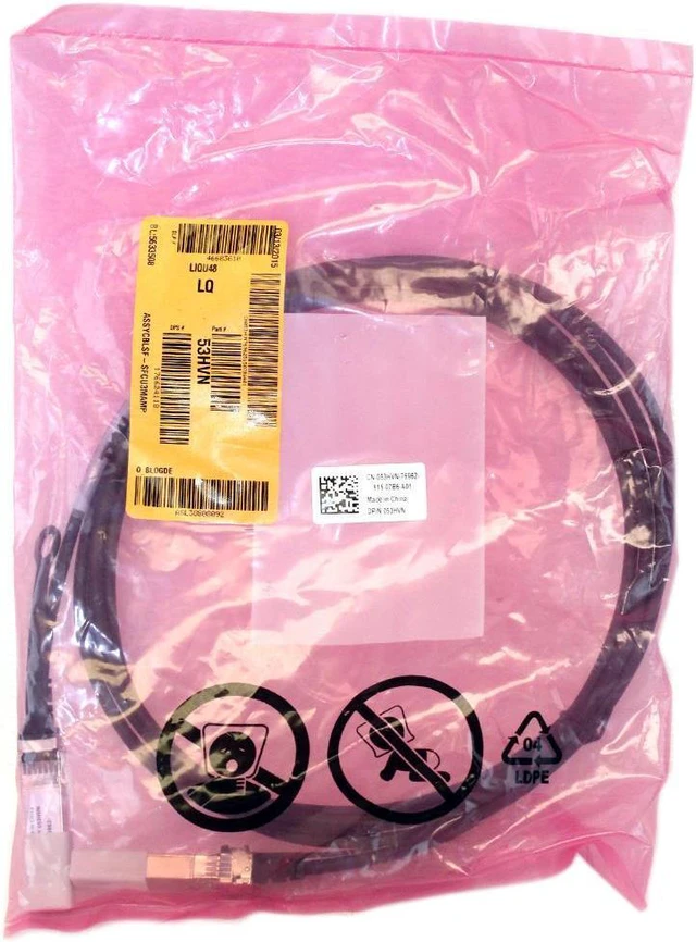 Main image of NEW Dell 53HVN Twinax Cable with SFP+ Connector for PowerConnect PowerEdge