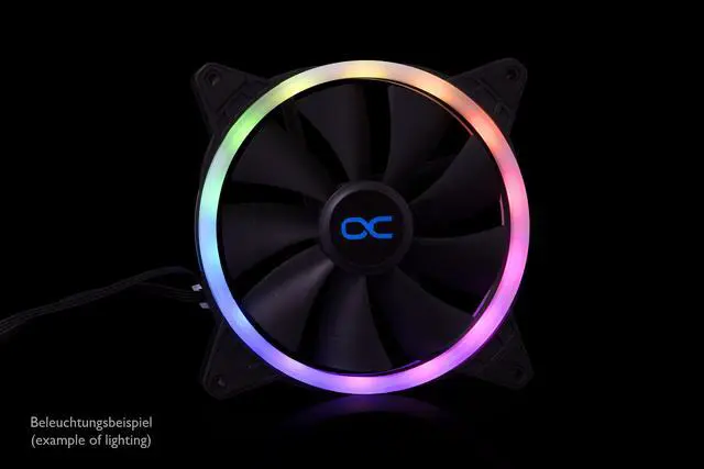 Alt view image 9 of 15 - Alphacool Eiszyklon Aurora LUX 140mm Fan, Digital RGB