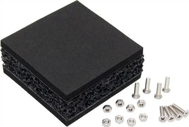 Alt view image 3 of 4 - Aquacomputer 'Shoggy Sandwich' Pump Decoupling Kit (V2) Black Version (41102)