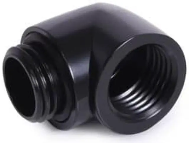 Main image of Alphacool Eiszapfen L-Connector Fitting G1/4 OT G1/4 IT - Black (17594)