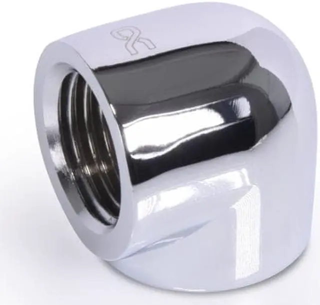 Main image of Alphacool Eiszapfen 20mm L-Connector Fitting G1/4 IT To G1/4 IT - Chrome (17589)