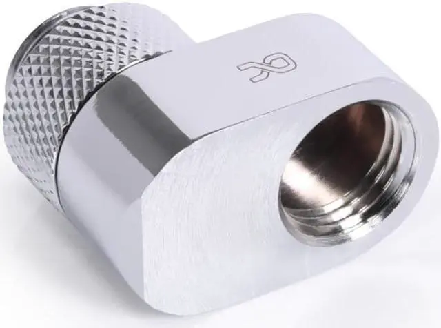 Main image of Alphacool Eiszapfen 16mm Offset Fitting Rotary G1/4 OT to G1/4 IT - Chrome (17602)