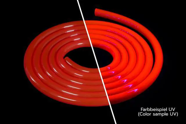 Alt view image 6 of 8 - Alphacool AlphaTube HF Flexible Tubing 10mm ID, 16mm OD (3/8" ID, 5/8" OD), 3 Meters, UV Red
