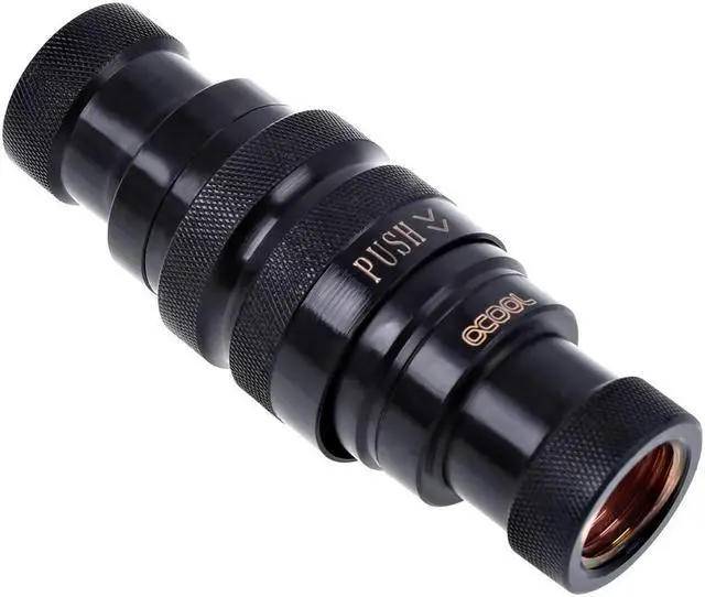 Alt view image 13 of 13 - Alphacool G1/4" Eiszapfen HF Quick Release Connector Kit, Deep Black