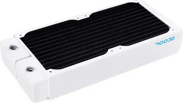 Alt view image 2 of 3 - alphacool 18647 nexxxos xt45 full copper 240mm radiator v.2 - white special edition