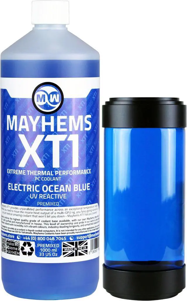 Alt view image 3 of 3 - Mayhems XT-1 Nuke V2 UV Blue Premixed Coolant 1 Litre