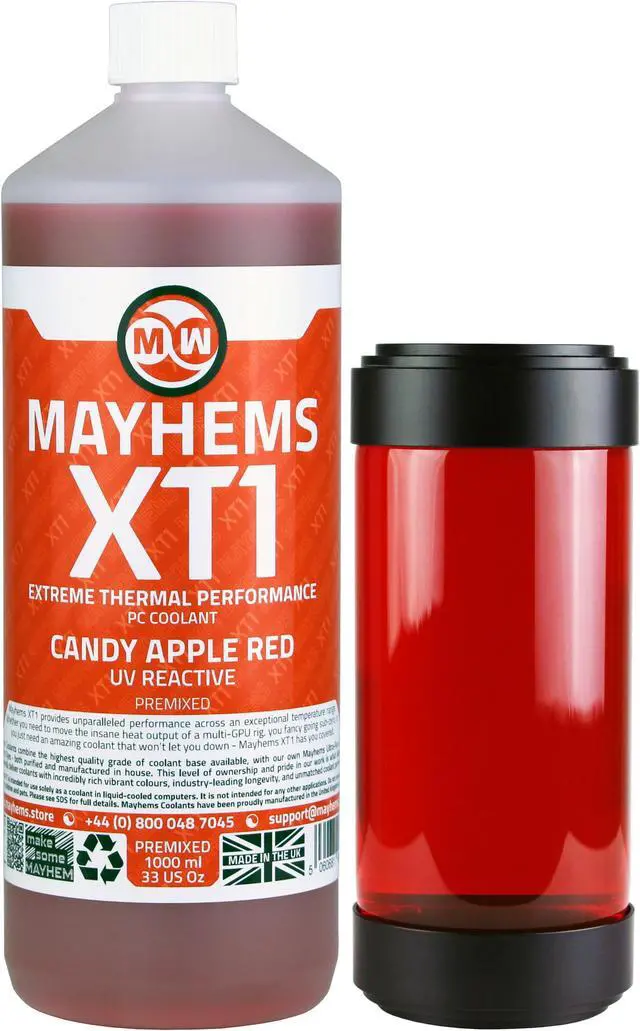 Alt view image 3 of 3 - Mayhems XT-1 Nuke V2 UV Red Premixed Coolant 1 Litre