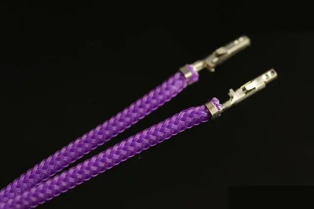 Main image of Darkside 12" (30cm) Female-Female Pre-Sleeved ATX and PCI-E Wire â Purple UV (DS-0682)