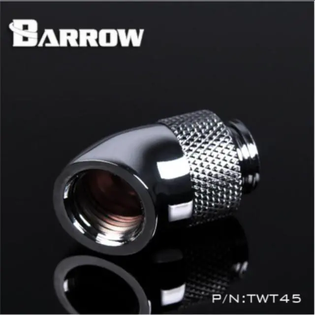 Alt view image 4 of 5 - Barrow G1/4" 45 Degree Rotary Adaptor Fitting - Silver (TWT45-B01-Silver)