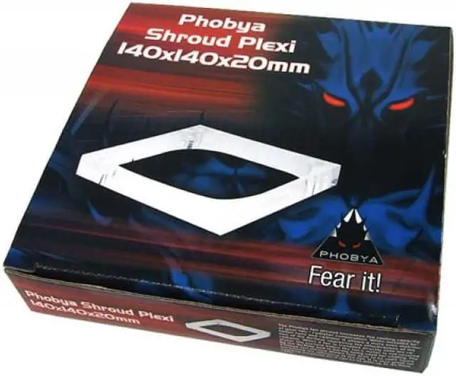 Alt view image 3 of 5 - Phobya 140x140x20mm Shroud Plexi (38113)