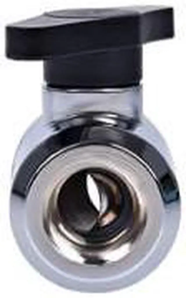 Alt view image 2 of 5 - Alphacool G1/4 Eiszapfen 2-Way Ball Valve Fitting - Chrome (17141)