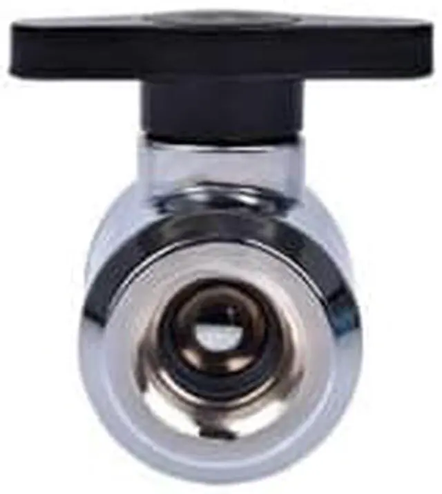 Alt view image 4 of 5 - Alphacool G1/4 Eiszapfen 2-Way Ball Valve Fitting - Chrome (17141)