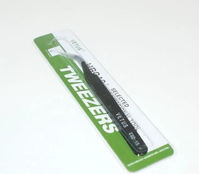 Alt view image 2 of 5 - Vetus Professional Antistatic Precision Tweezers (ESD-15)
