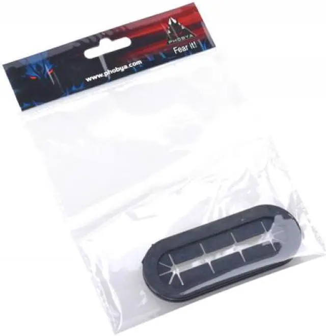 Alt view image 3 of 3 - Phobya Cable Rubber Grommet Oval - Black (75145)