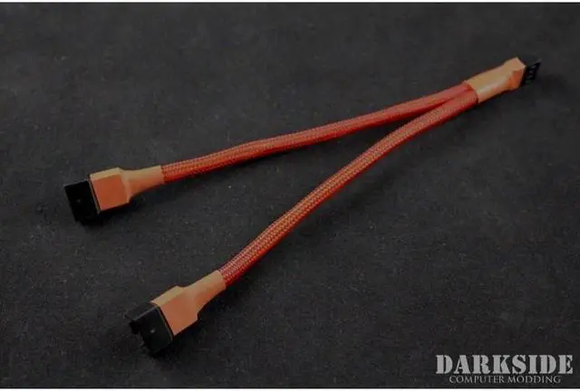Main image of Darkside 4-Pin Dual Fan Power Y-Cable Splitter - Red UV (DS-0473)