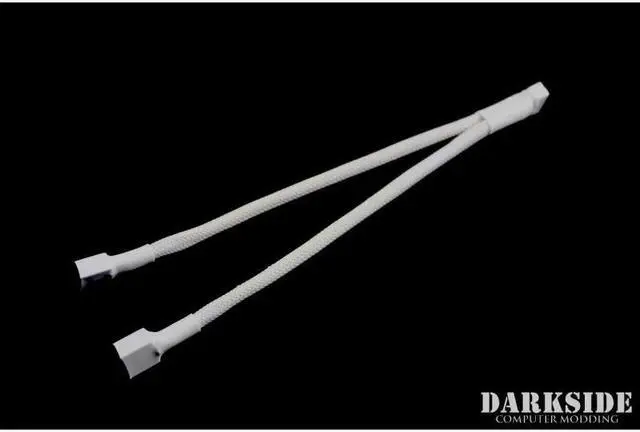 Alt view image 2 of 2 - Darkside 3-Pin Dual Fan Power Y-Cable Splitter - White (DS-0439)