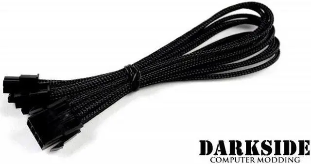 Alt view image 2 of 2 - Darkside 4+4 EPS 12" (30cm) HSL Single Braid Extension Cable - Jet Black (DS-0072)