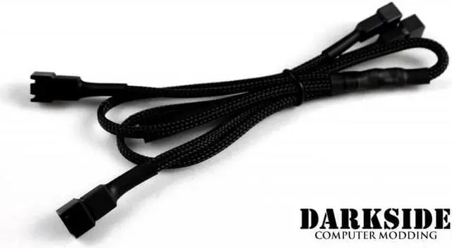 Alt view image 3 of 3 - DarkSide CONNECT Pass-Through Y-Cable | 4" | 4-Pin Molex - Type 8s (DS-0375)