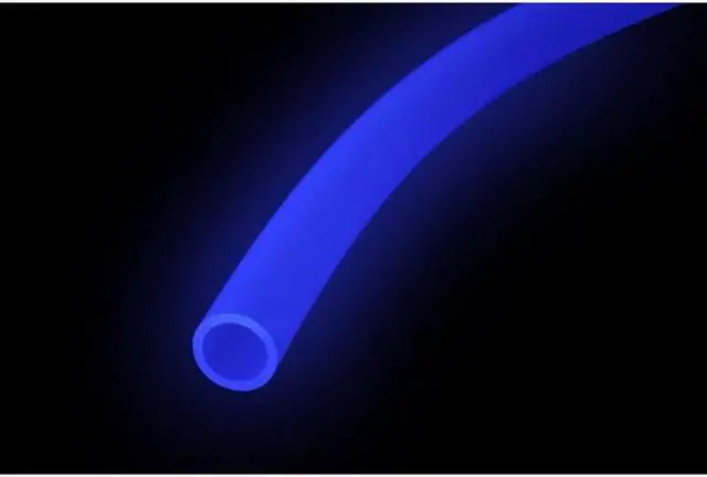 Alt view image 2 of 10 - Alphacool Alphatube HF Tubing 10mm ID, 13mm OD (3/8" ID, 1/2" OD), 3 meter, UV Blue