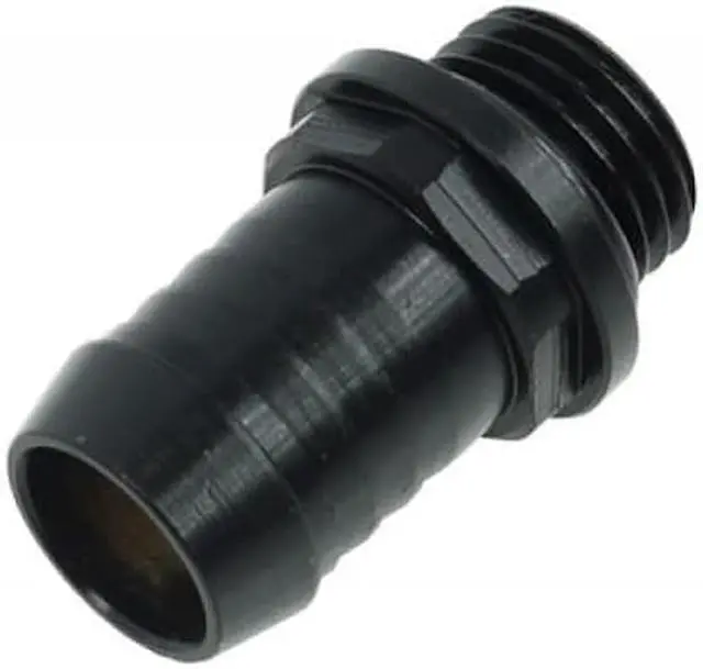 Alt view image 2 of 4 - Alphacool G1/4 1/2" (13mm) Barbed Fitting with O-Ring "FatBoy" - Deep Black (17090)
